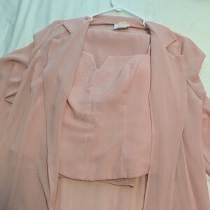 Pelicans Pink Sheer Blazer and Top Set
